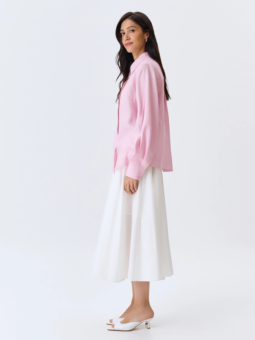 Блузка из вискозы цвета "Baby pink"
