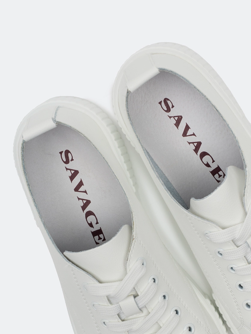 Базовые кеды из натуральной кожи