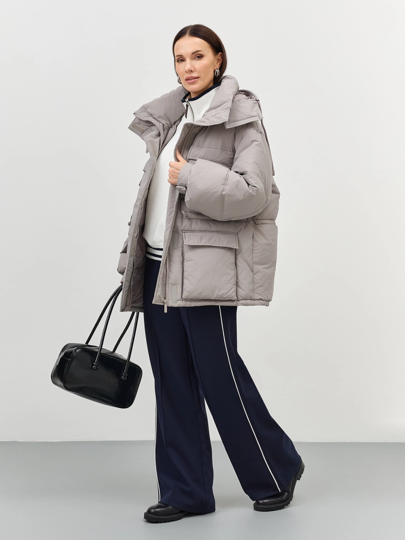 Светлая парка Oversize 