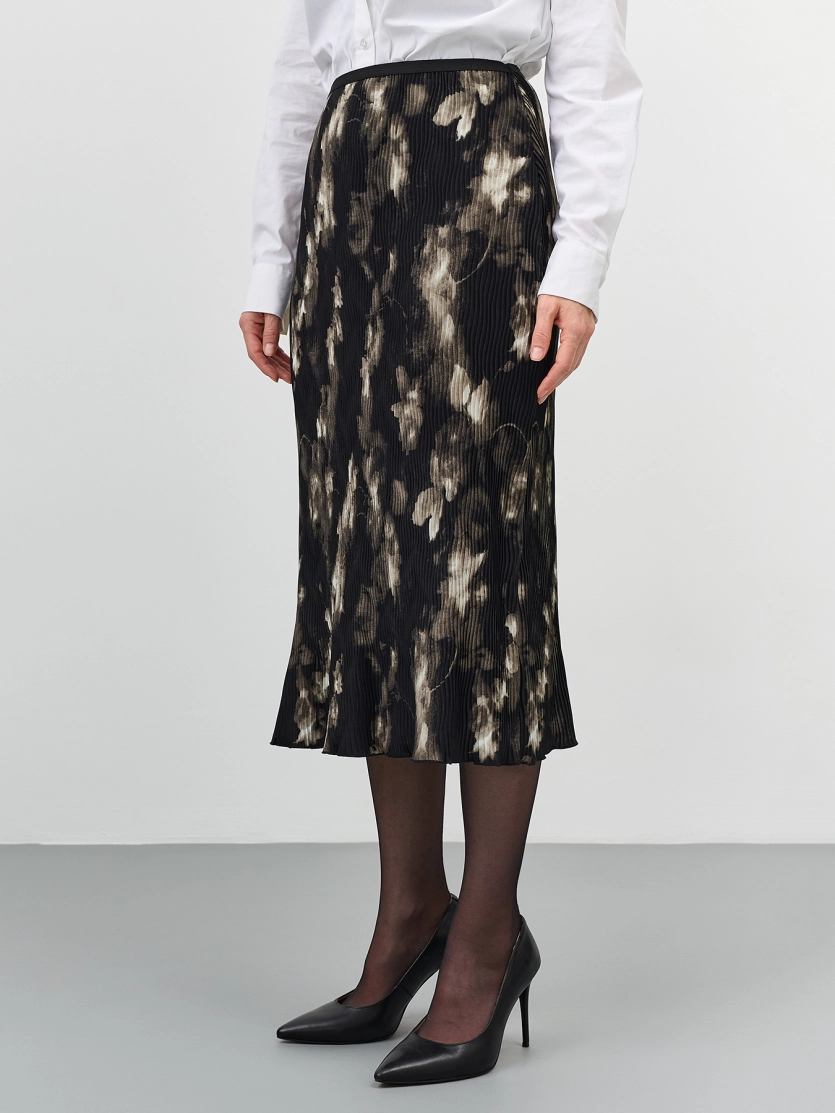 Юбка-плиссе из фактурной ткани