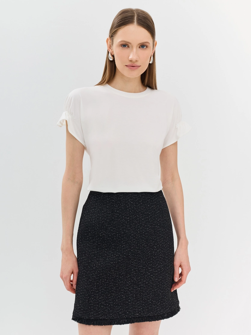  Юбка-мини из твида