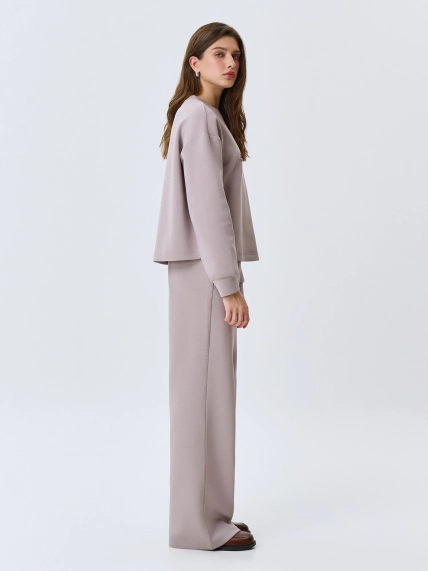 Прямые трикотажные брюки