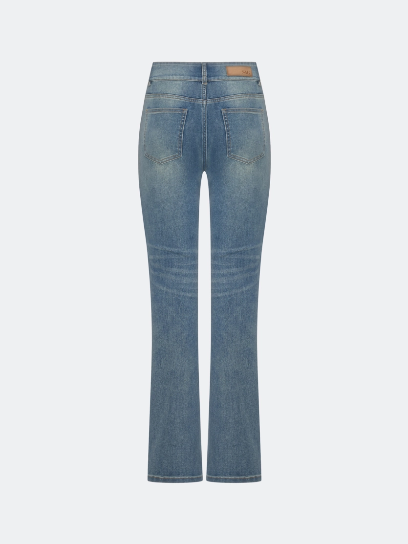 Джинсы slim с широким поясом