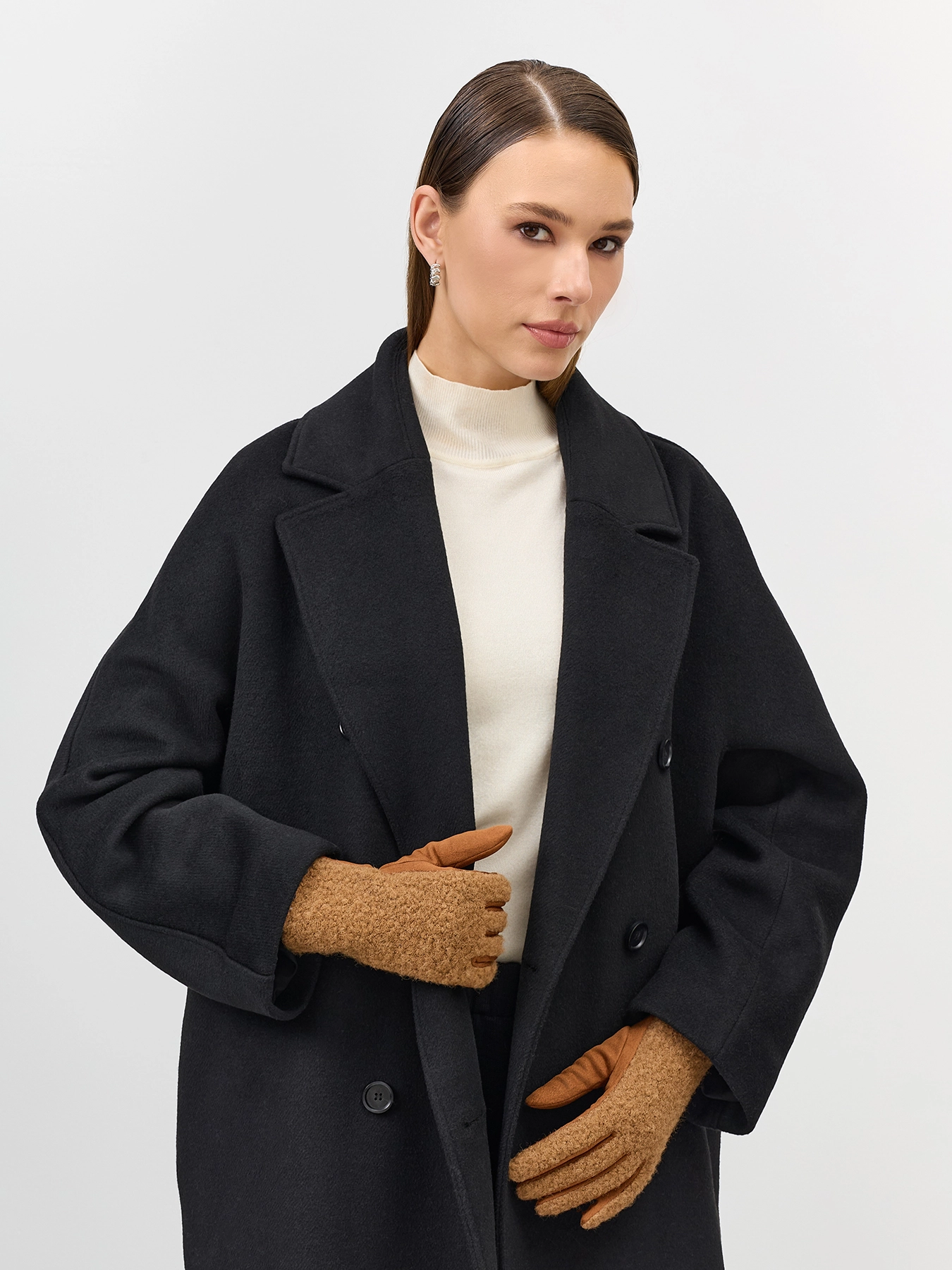 Комбинированные перчатки с искусственным мехом SAVAGE