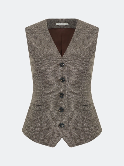 Жилет с узором Herringbone