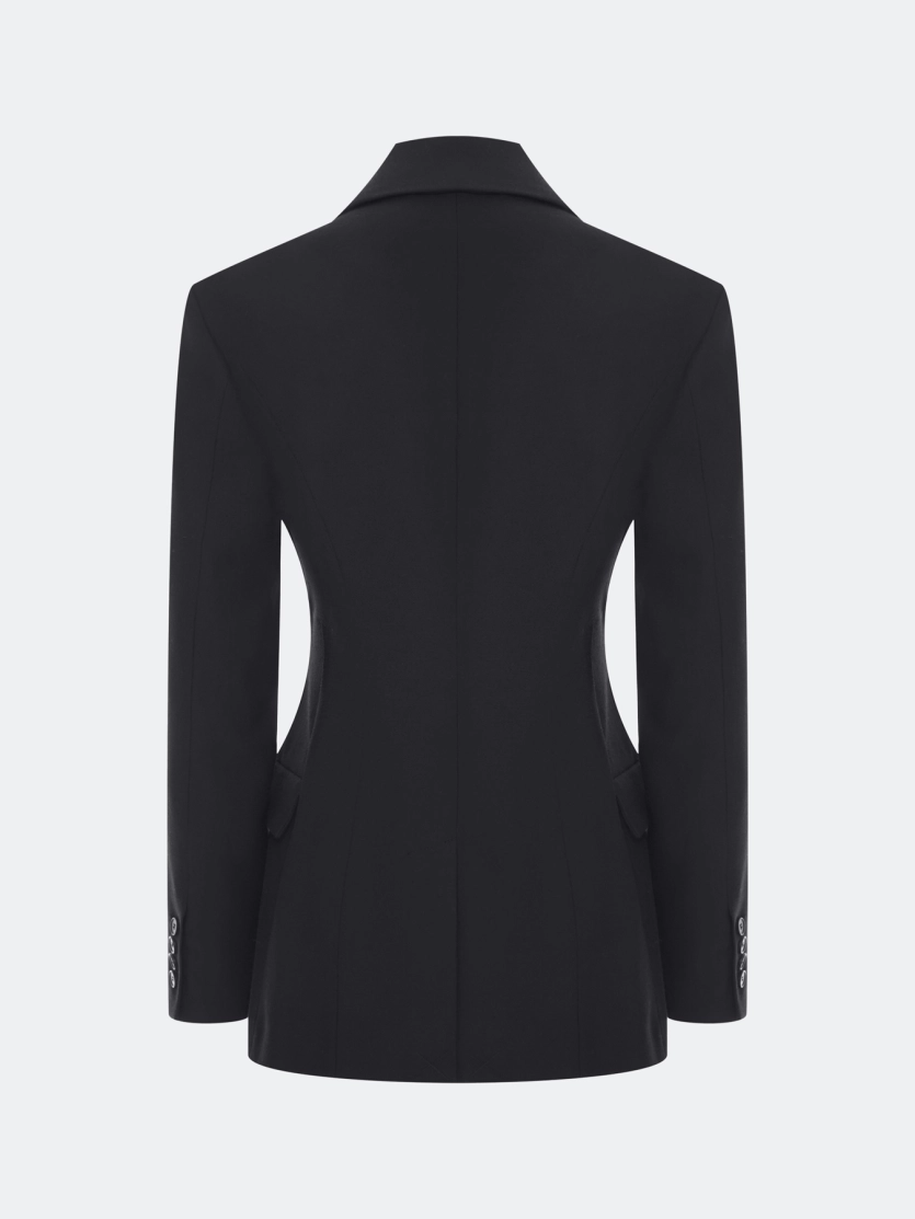 Приталенный двубортный блейзер 