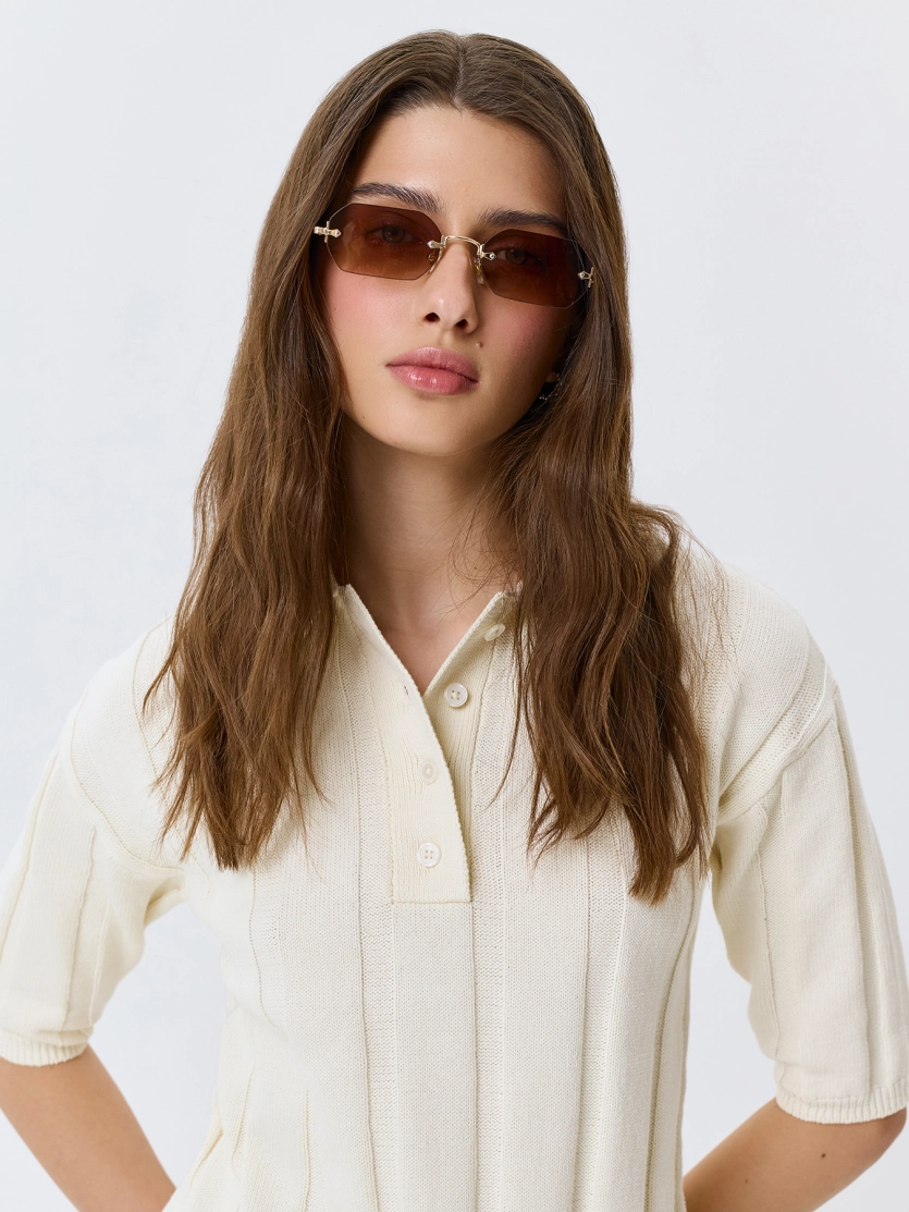 Поло в рубчик из 100% хлопка