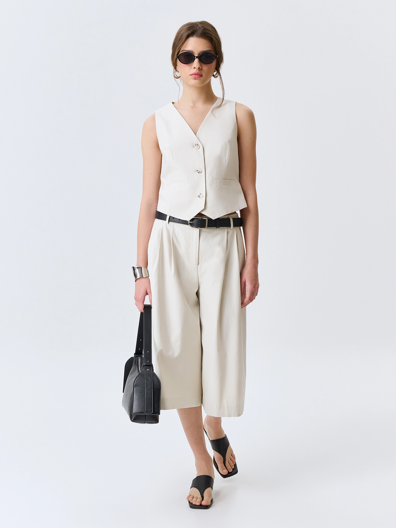 Удлиненные бермуды из лиоцелла и хлопка SAVAGE