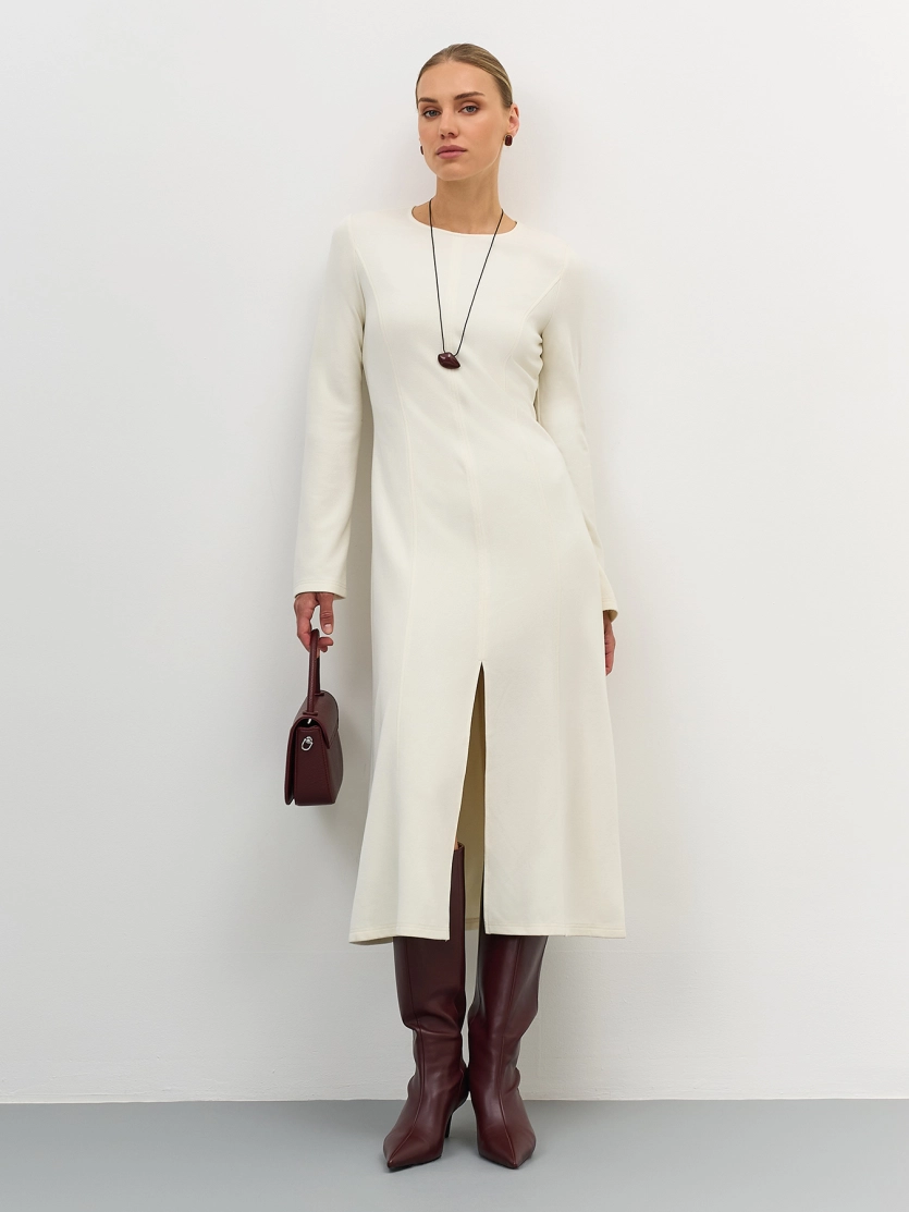 Платье-мини с рельефными швами