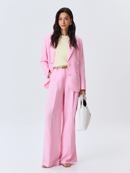 Яркий однобортный жакет из тенселя