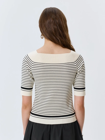 Облегающий джемпер в полоску