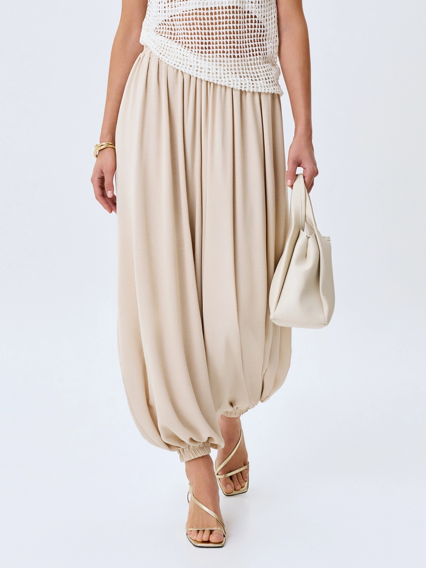 Хлопковые брюки-шаровары