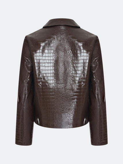 Жакет из фактурной искусственной кожи 