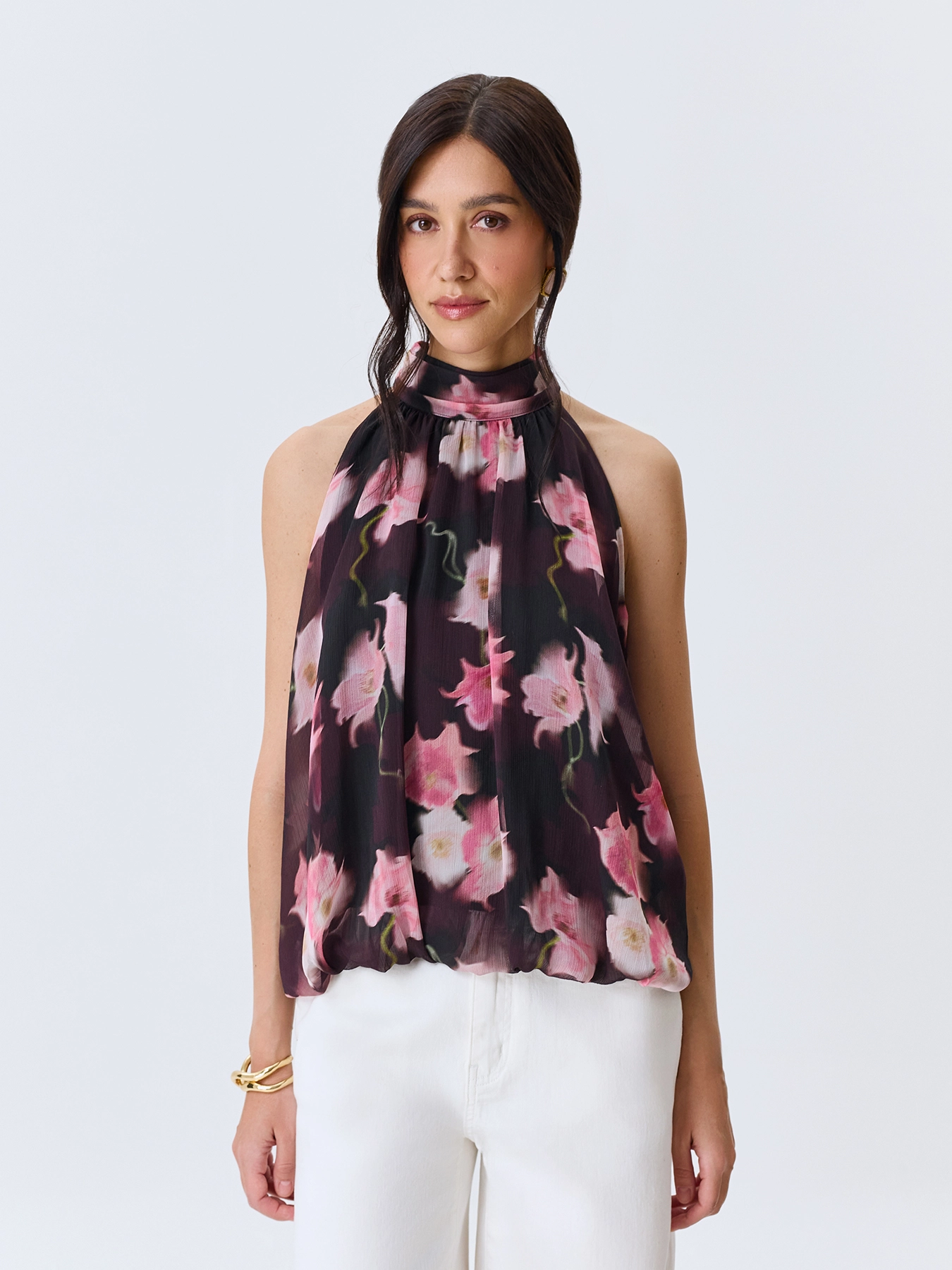 Топ с ярким флоральным принтом SAVAGE