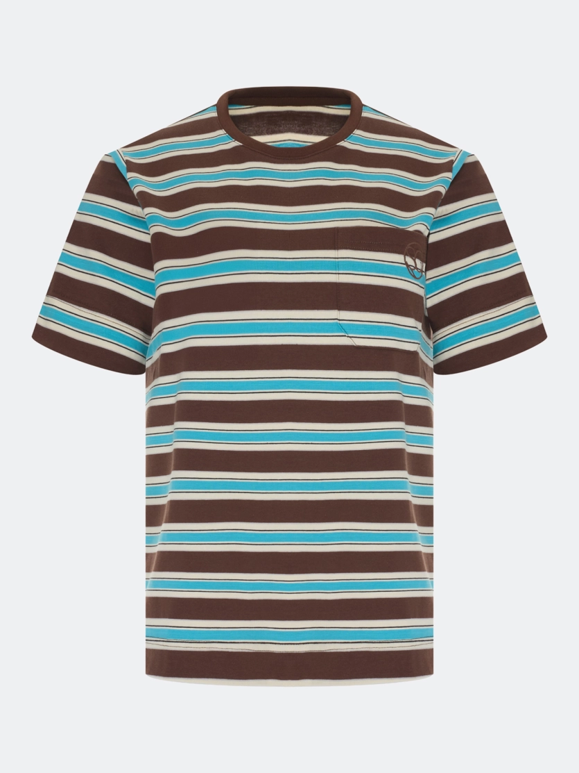 Яркая футболка в полоску из 100% хлопка