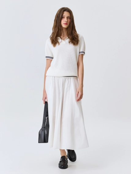 Поло ажурной вязки