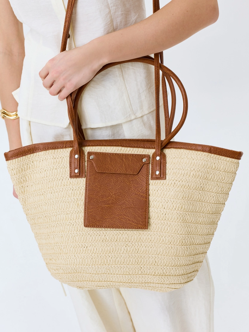 Сумка-тоут из рафии