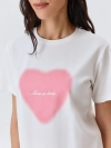 Футболка с принтом "сердце"