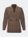 Двубортный жакет в клетку