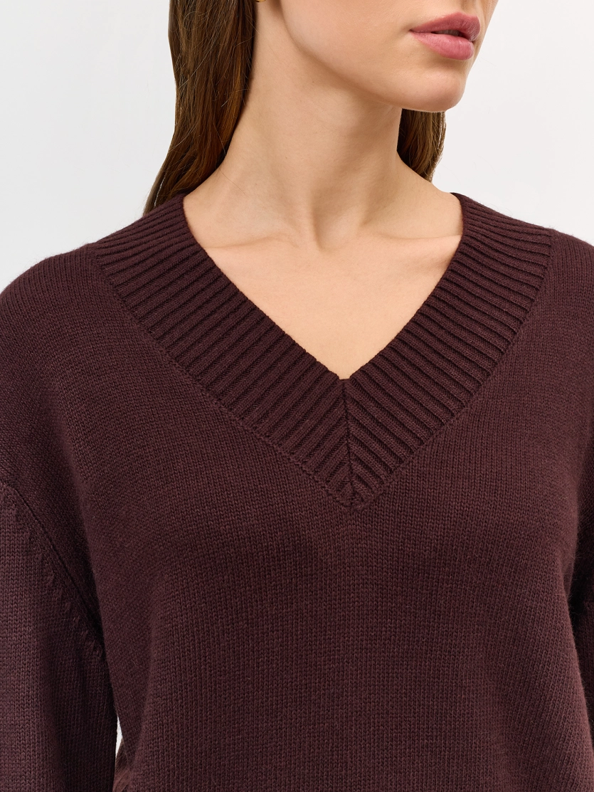 Базовый джемпер с V-образным вырезом