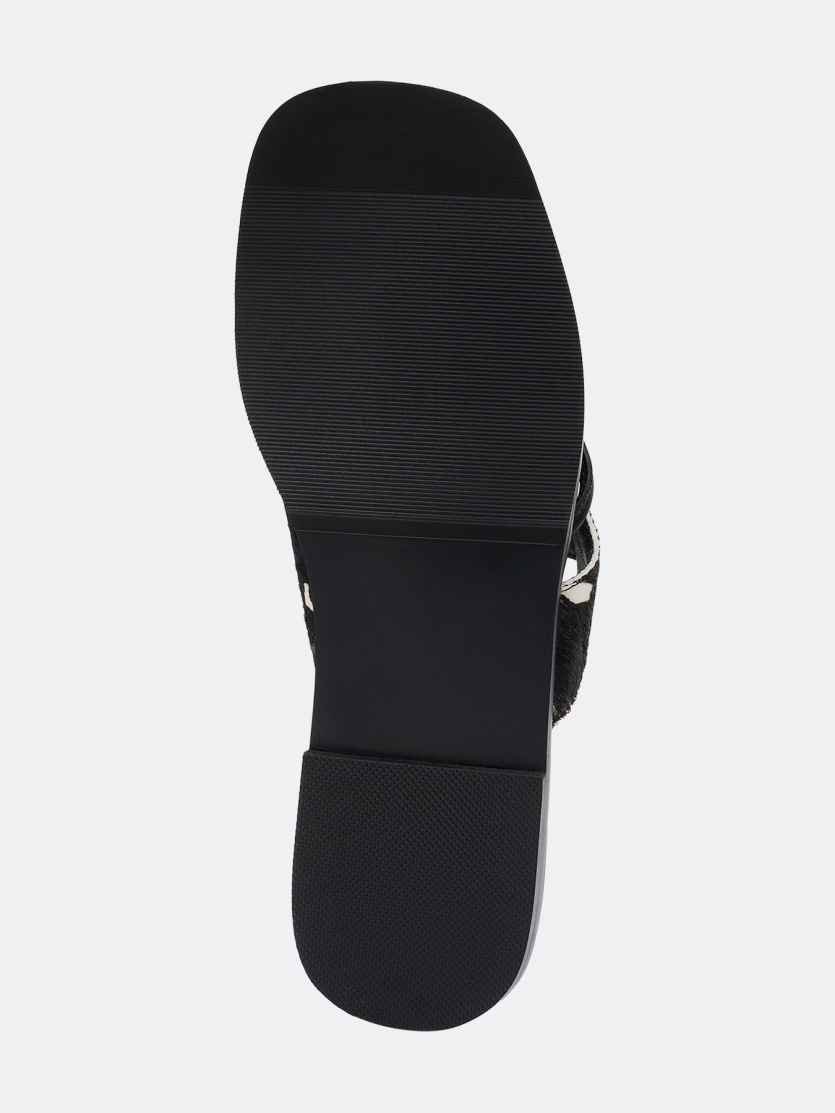 Сабо из декоративной натуральной кожи