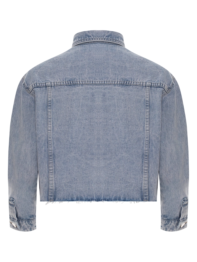 Укороченная oversize джинсовая куртка