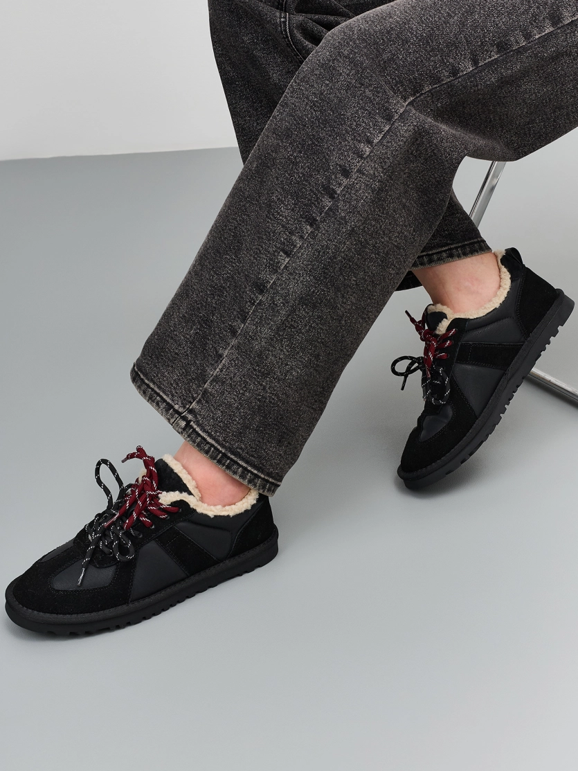 Утепленные кеды с искусственным мехом