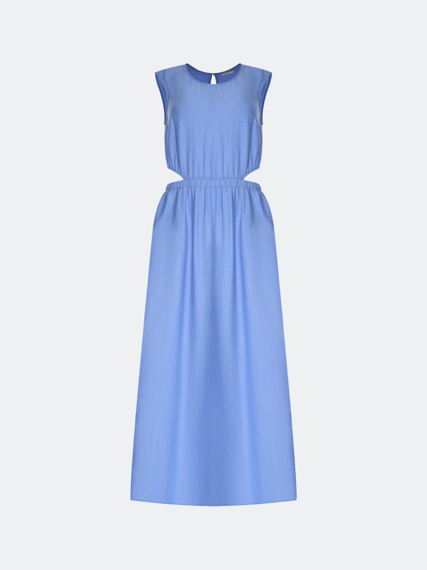 Яркое платье из района с вырезами