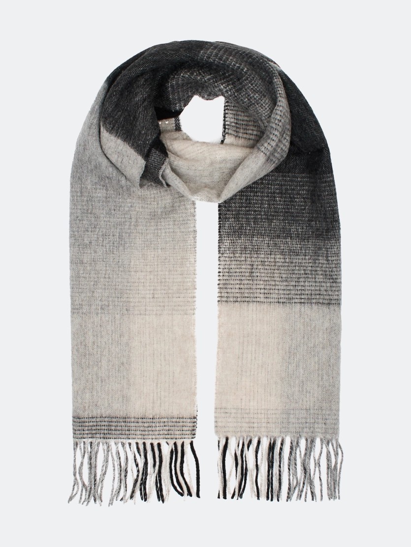Шарф из 100% шерсти с клетчатым принтом