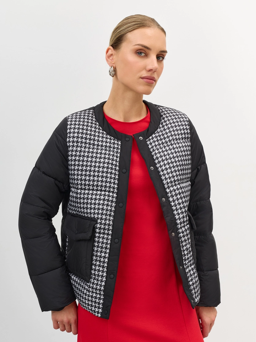 Куртка с контрастными деталями