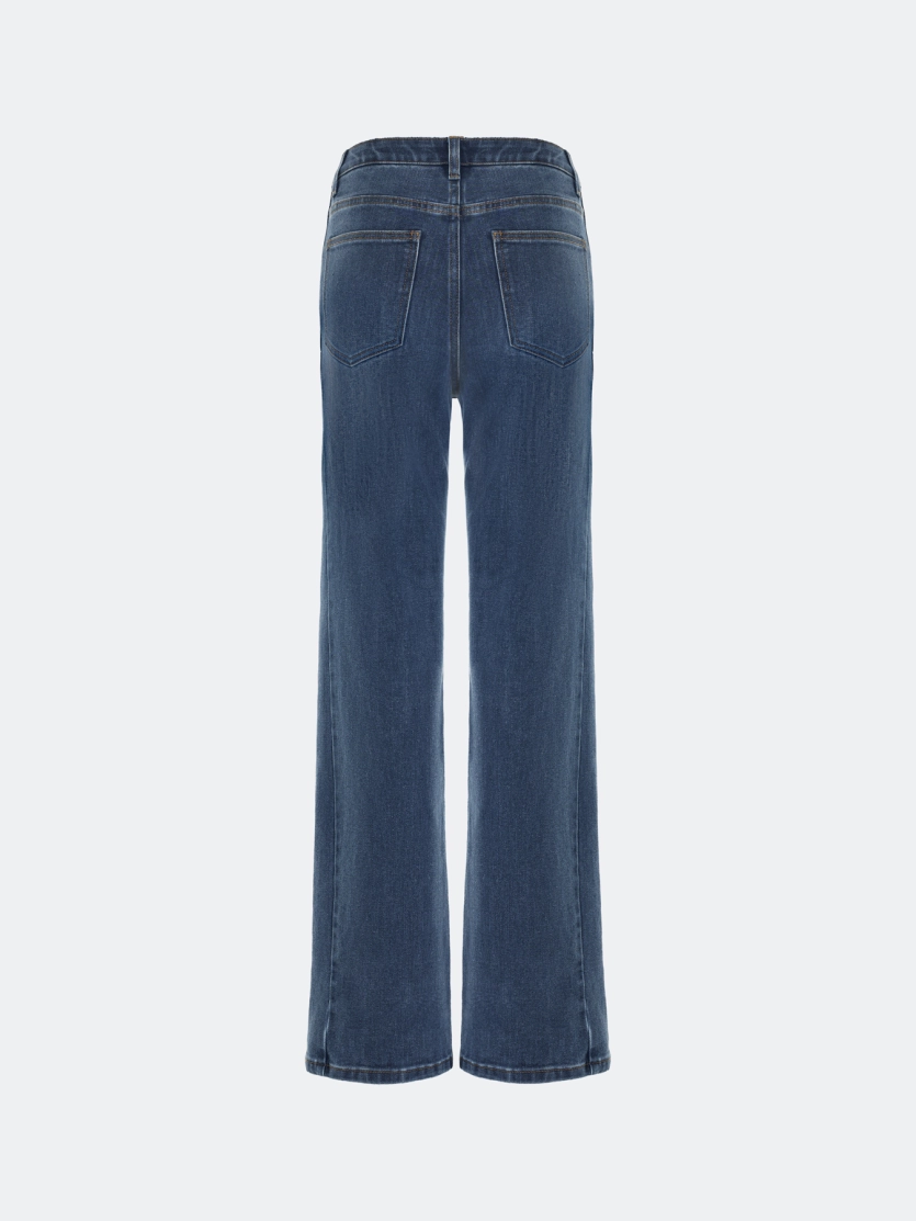 Джинсы Straight fit с заутюженными стрелками