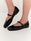 Балетки из лаковой кожи