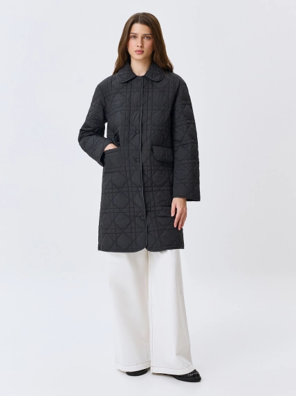 Укороченное стеганое пальто
