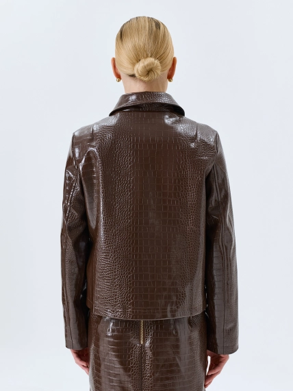 Жакет из фактурной искусственной кожи 