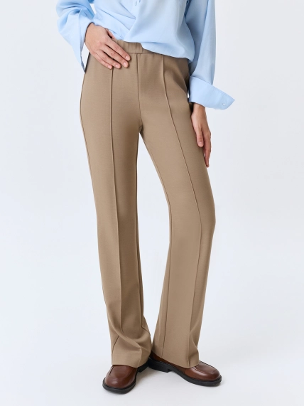 Брюки из джерси с простроченными стрелками