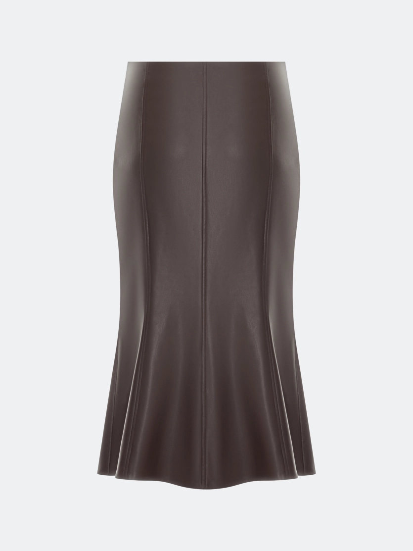 Юбка-годе из экокожи