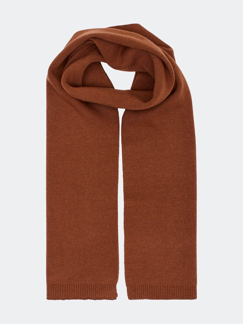 Терракотовый шарф из смесовой вискозы
