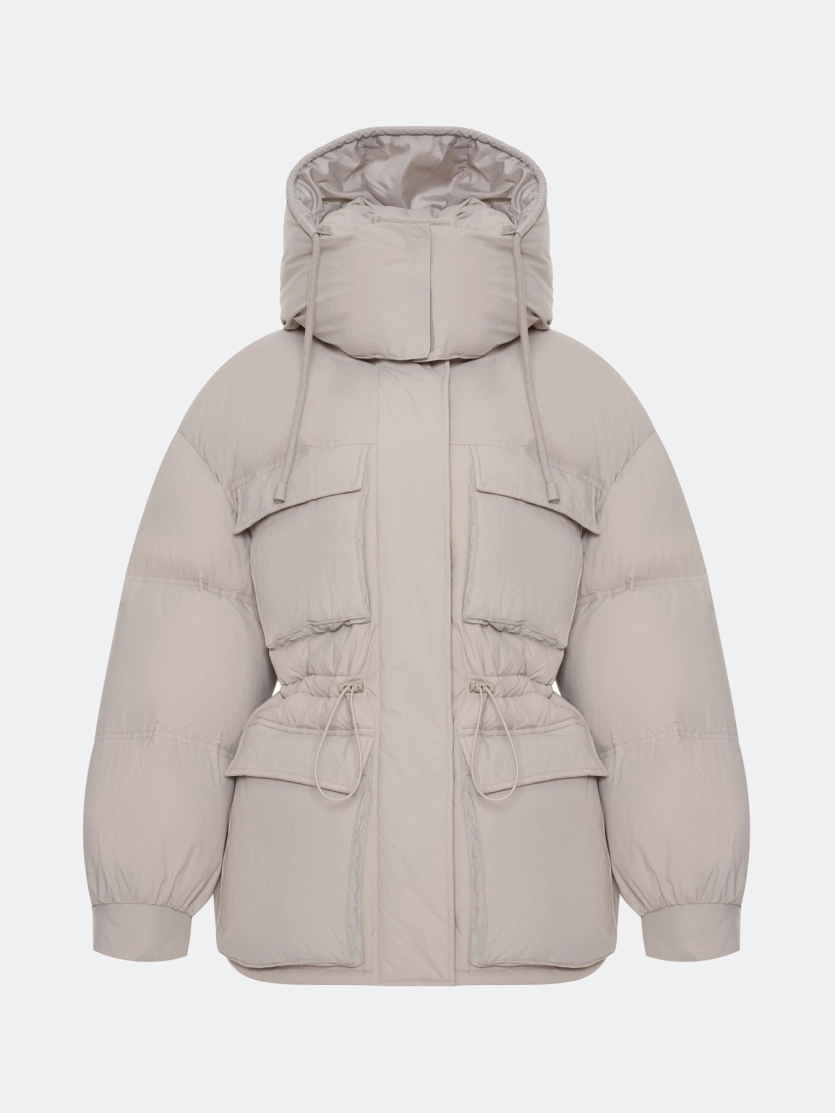 Светлая парка Oversize 