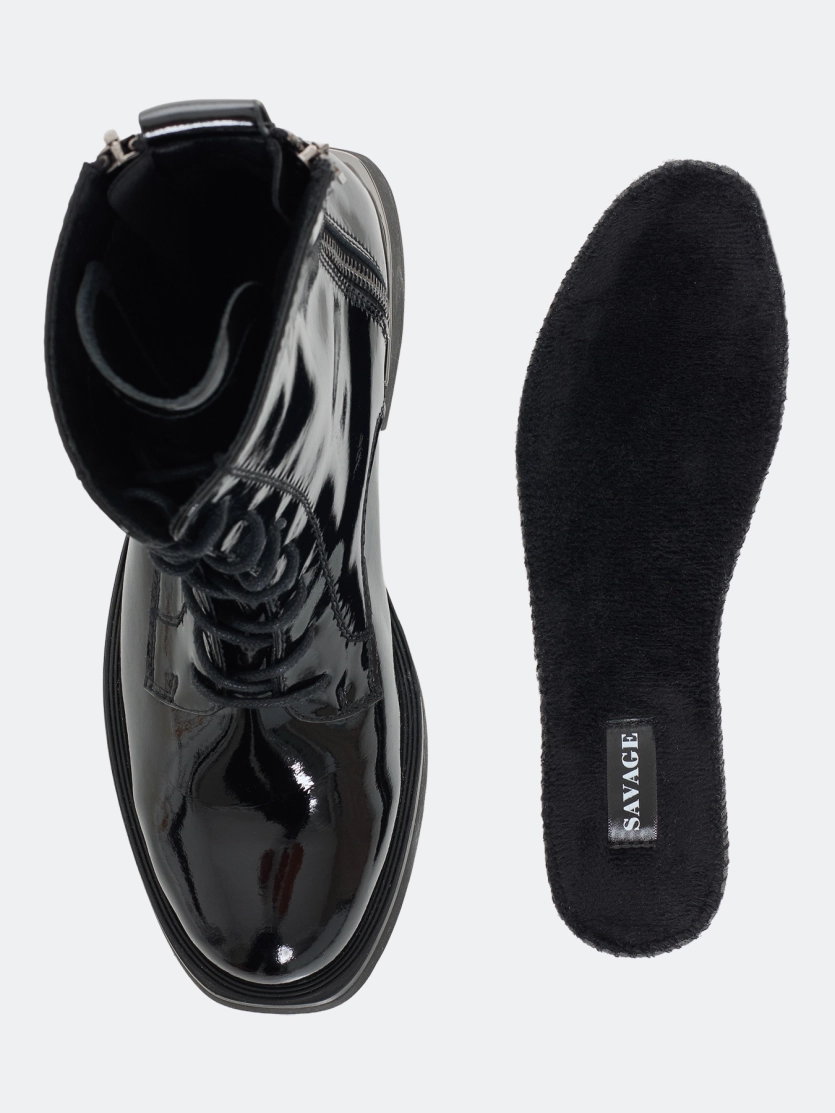 Лаковые ботинки из натуральной кожи