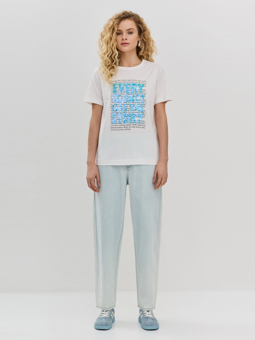Тонкие джинсы mom fit