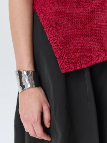 Асимметричный вязаный топ