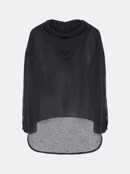 Oversize рубашка с капюшоном