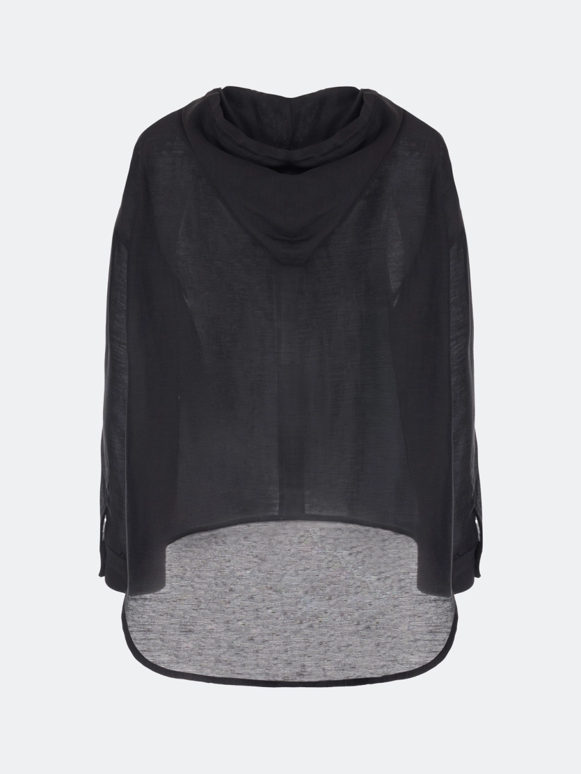 Oversize рубашка с капюшоном