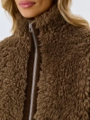 Oversize дубленка из искусственного меха.