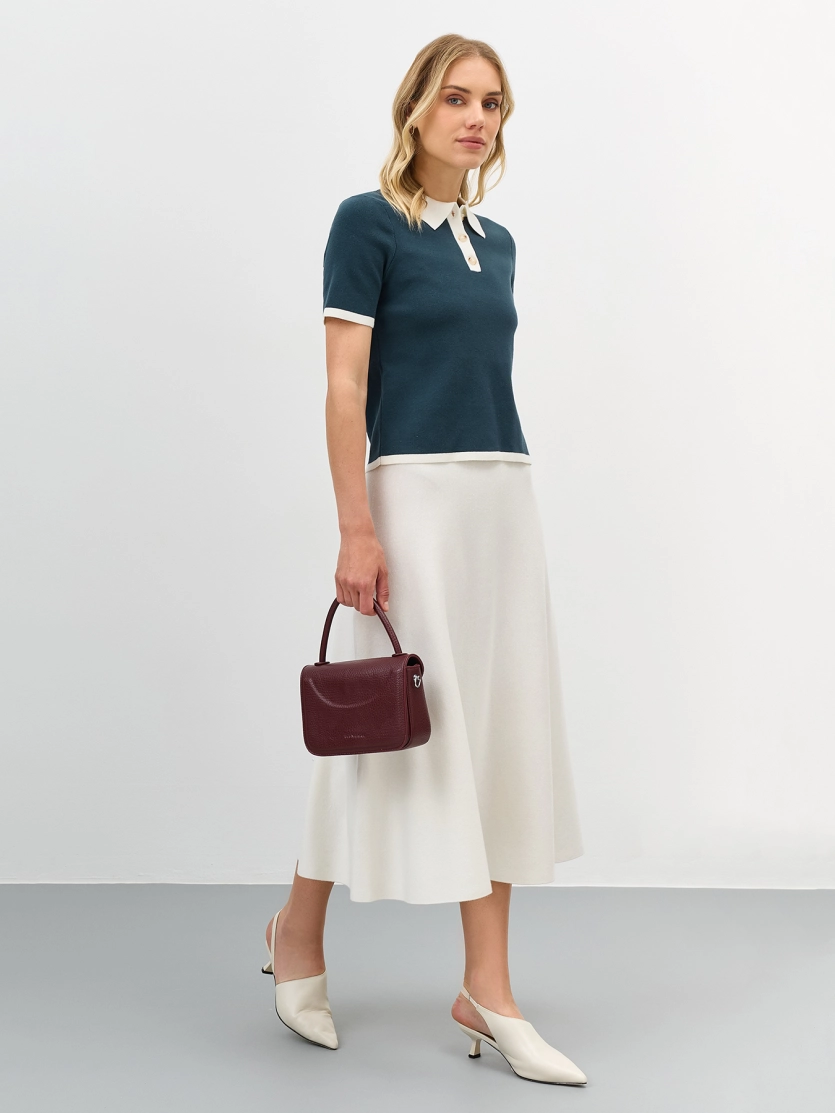 Джемпер поло с контрастными деталями