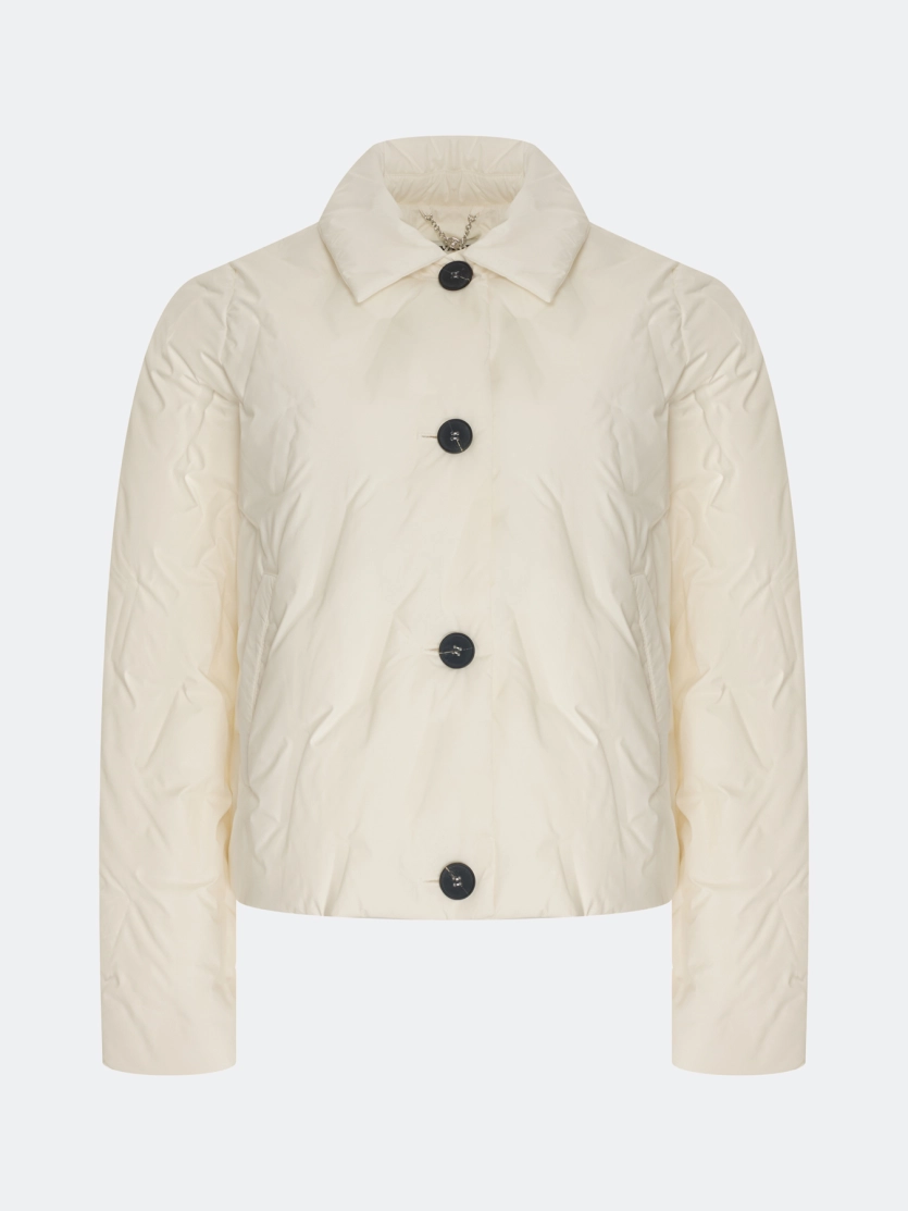 Стеганый жакет с контрастными пуговицами