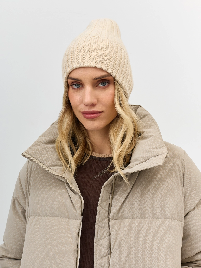 Шапка бини с имитацией отворота