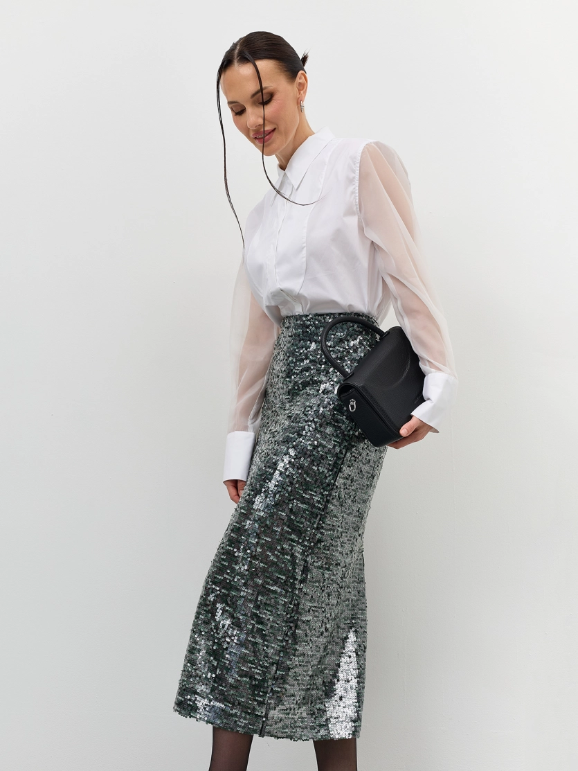 Мерцающая юбка с пайетками