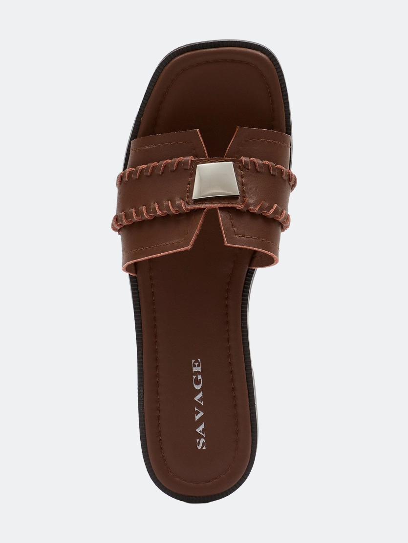 Сабо из натуральной кожи