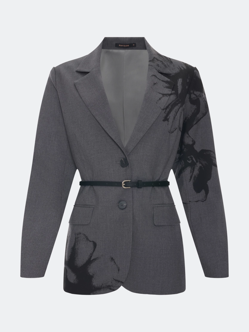 Жакет с цветочным принтом